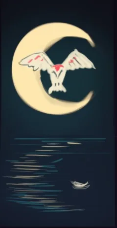 The Owl's Descent — tarot card