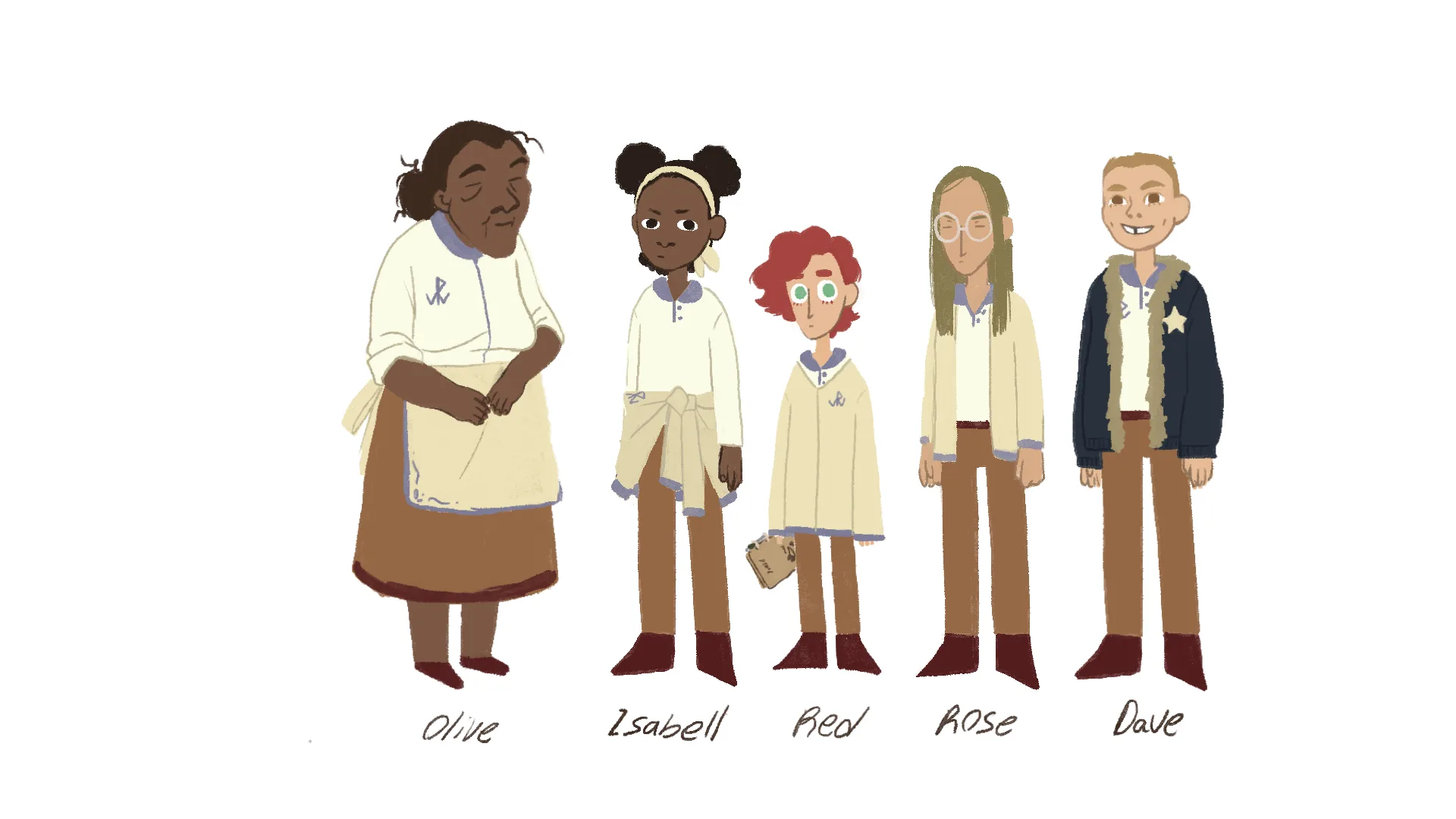 Character lineup — animated series