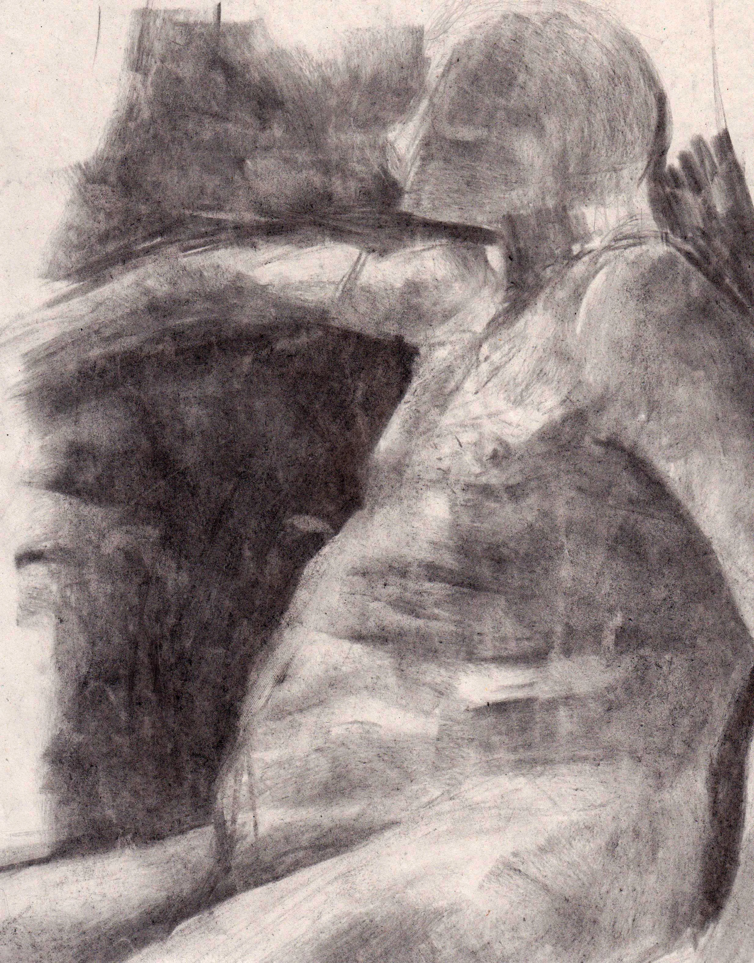 Figure study — charcoal by Michael B. Jacob
