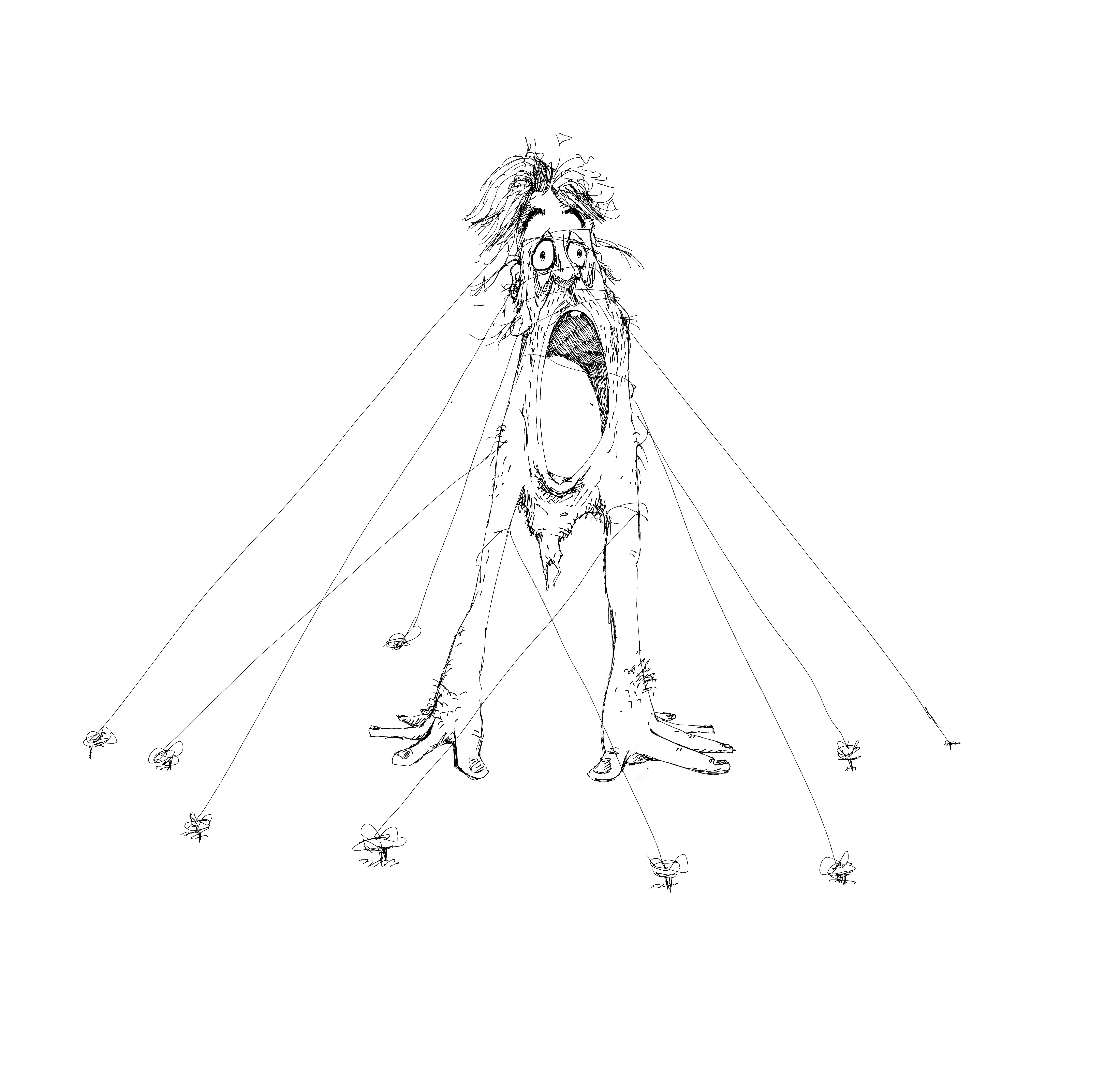 Marionette — ink drawing by Michael B. Jacob
